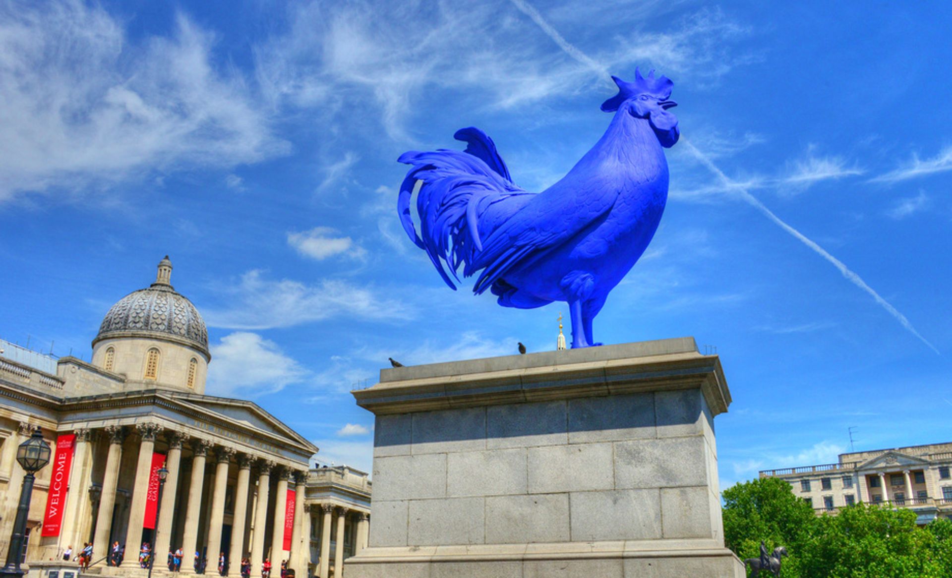 The Fourth Plinth commission in Trafalgar Square first began in 1999. Katharina Fritsch's Hahn/Cock was unveiled in 2013 Photo: Glyn Lowe PhotoWorks