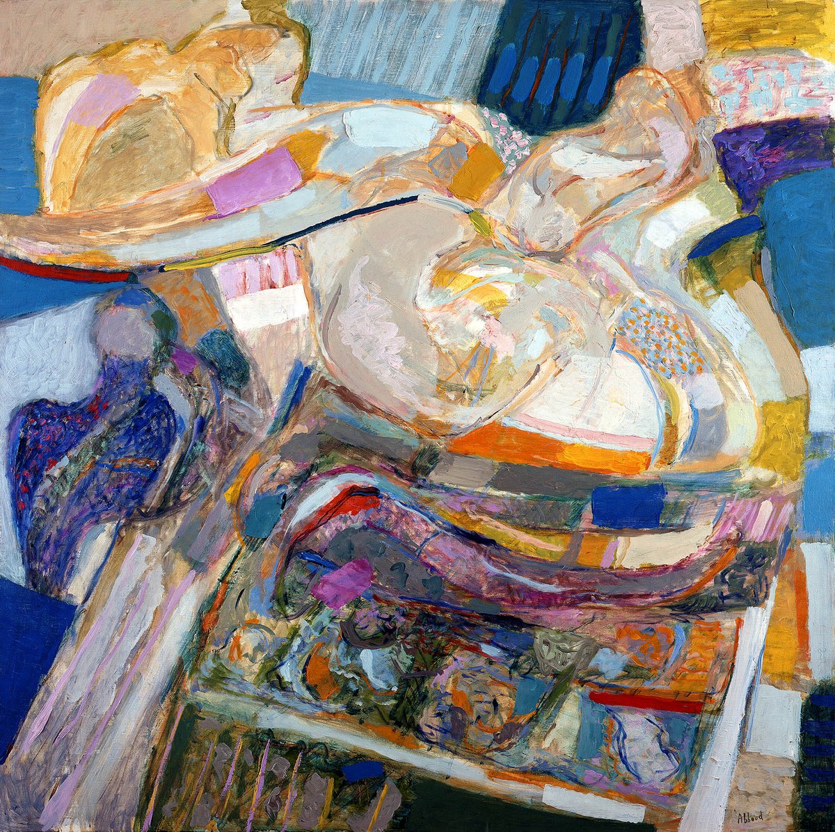 Shafic Abboud's Confidences (1981) is one of the donated works Courtesy of the Institut du Monde Arabe