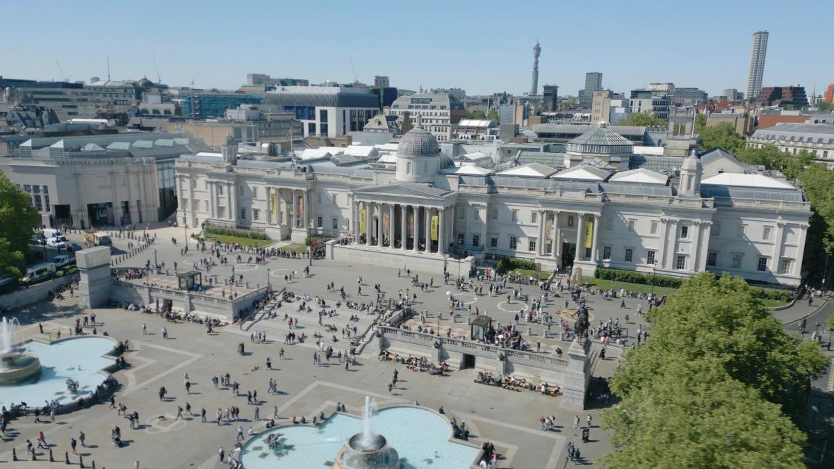 Gabriele Finaldi, the director of the National Gallery, says the £750m campaign will redefine the institution for the next century. The new extension will be behind the Sainsbury Wing, on the far left

© The National Gallery, London