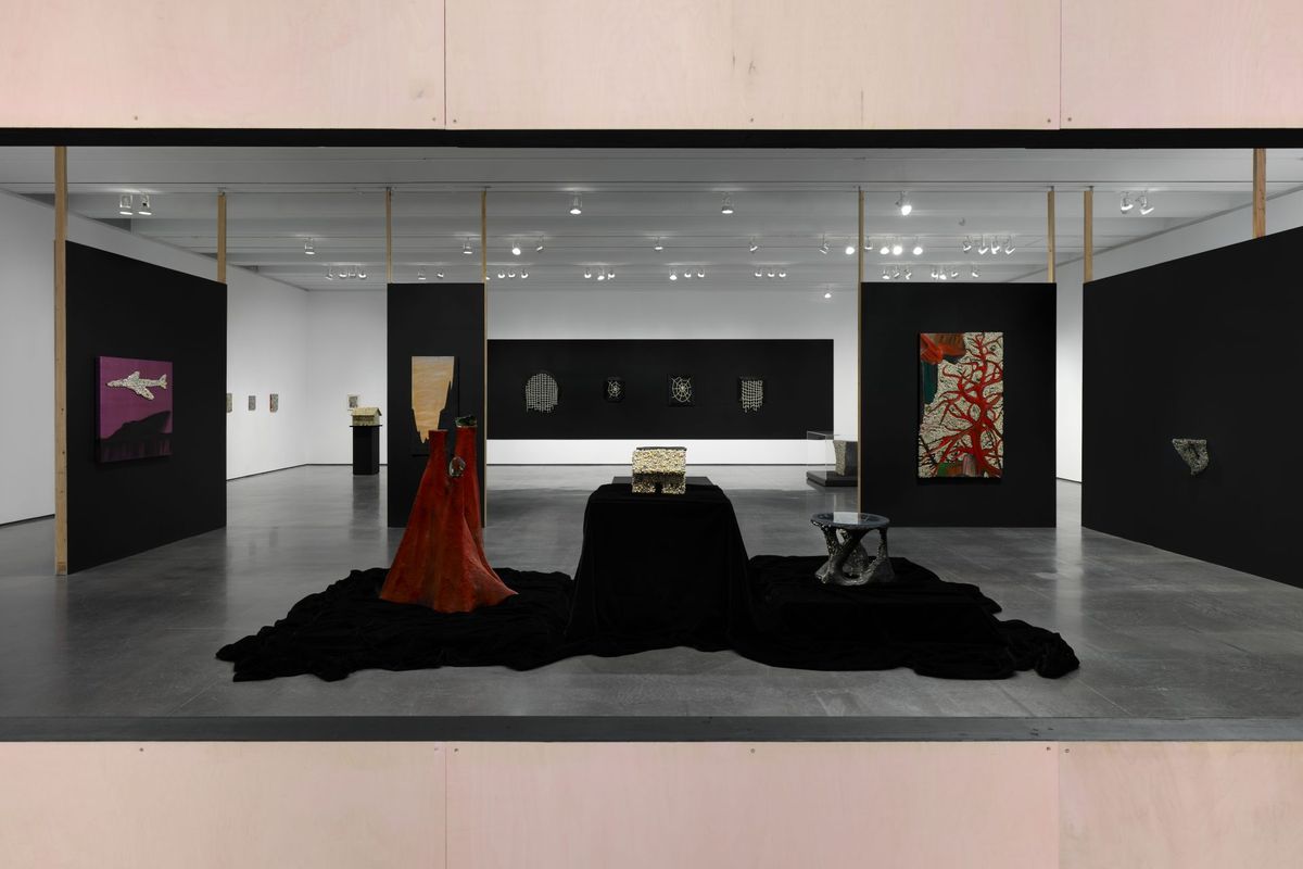 Installation view of Arch Connelly: Straighten Your Wig and Pray, Aspen Art Museum, Colorado, 2026 Photo: Paul Salveson, courtesy Aspen Art Museum