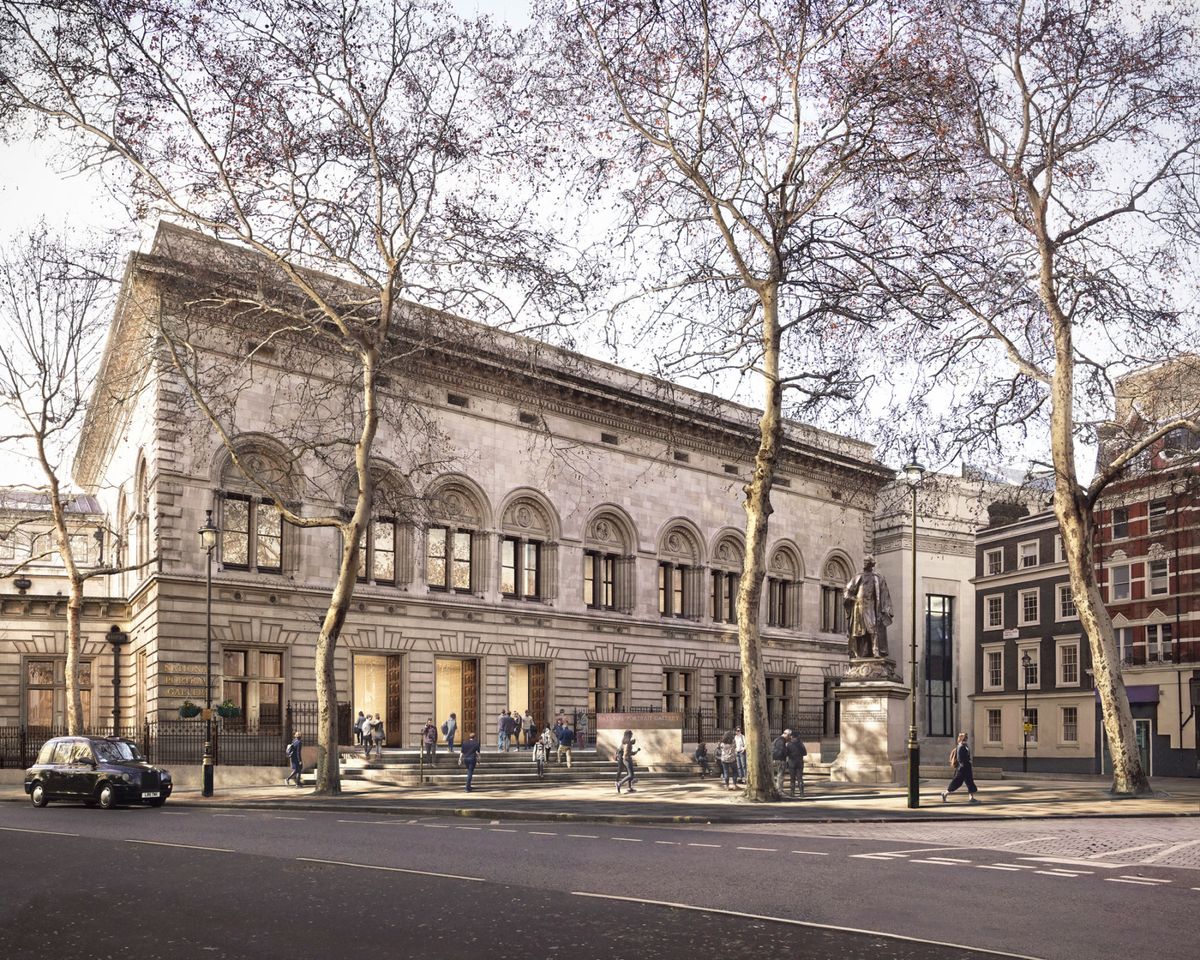 National Portrait Gallery forecourt proposal by Jamie Fobert Architects © Forbes Massie