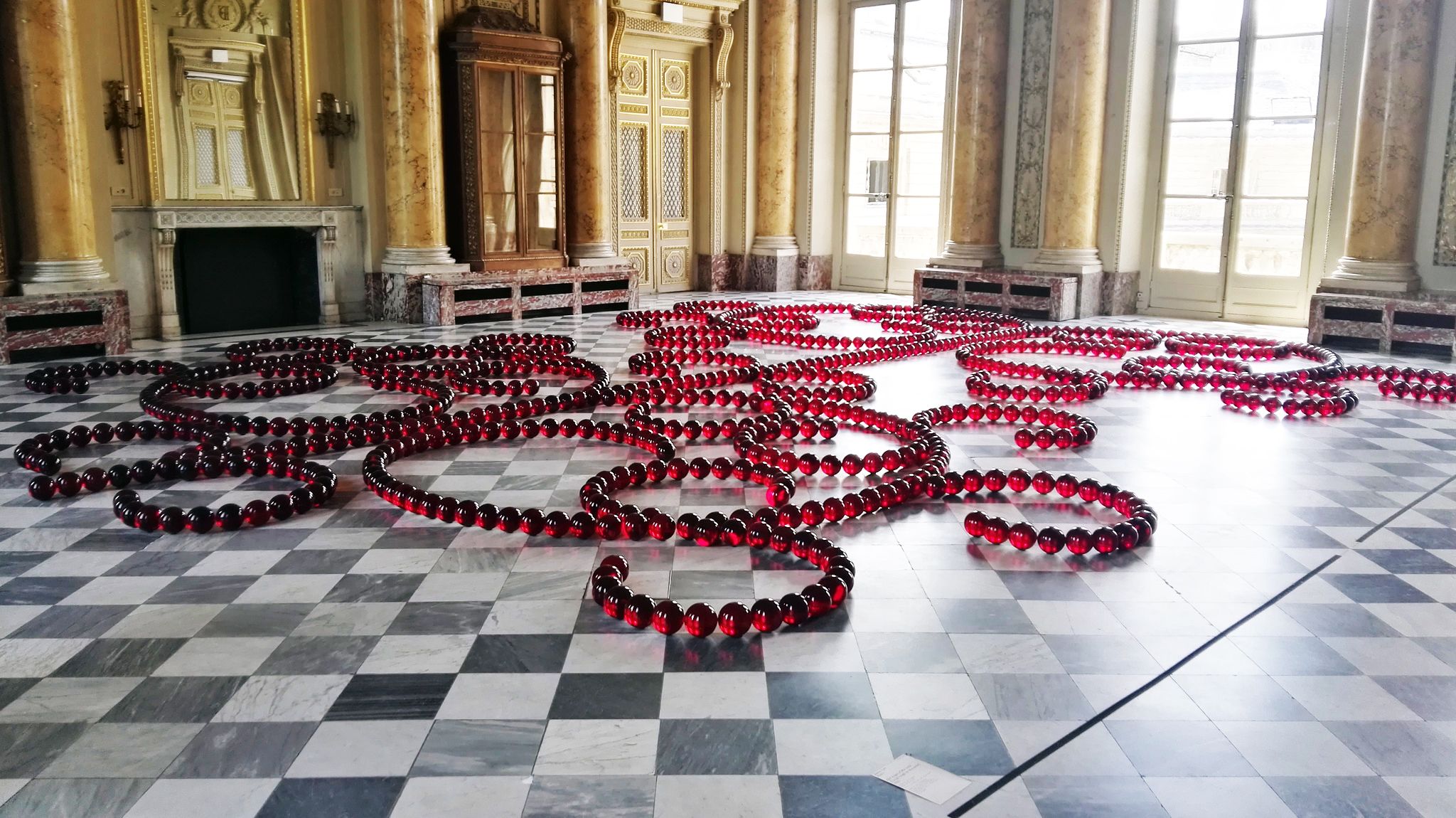James Lee Byard's Red Angel of Marseille (1993) on show the Monnaie de Paris's exhibition À pied d'œuvre(s) in 2017 Photo: Fred Romero