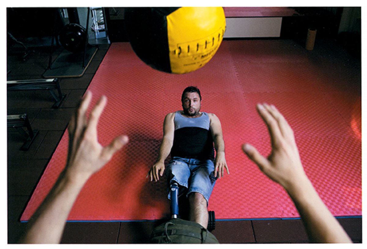 Andrii Zabihailo lost a leg when the tank he was commanding was hit by a rocket-propelled grenade in 2014 © Joseph Sywenkyj