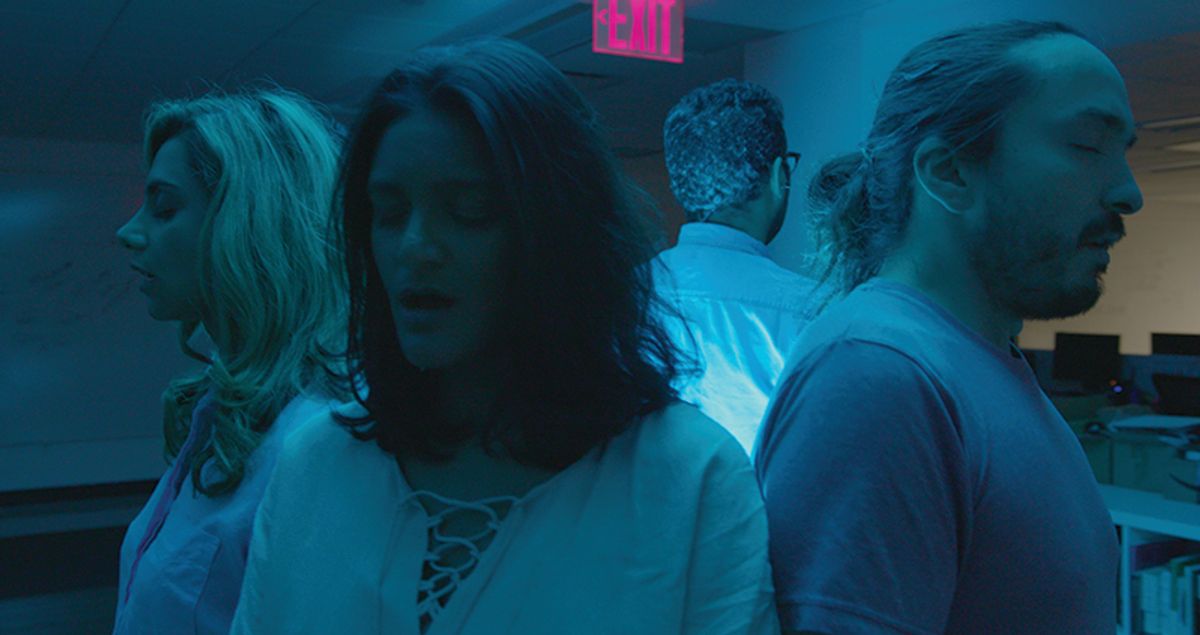 Chiron (2018, still image, above) by Adelita Husni-Bey (left) takes its title from Carl Jung’s symbolic use of the mythological centaur Andrea Artemisio and courtesy of the New Museum