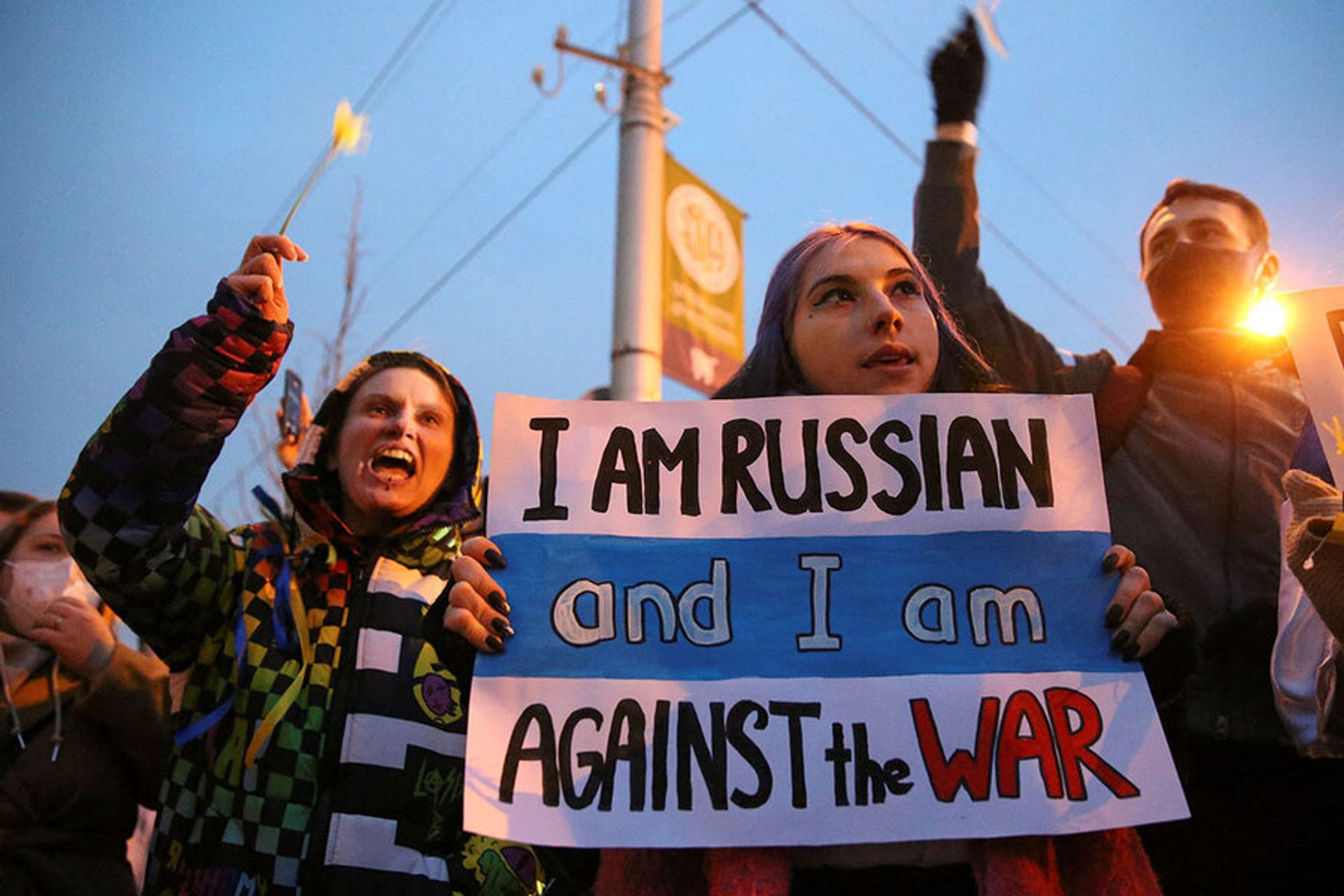 Anti-war protestors in Tbilisi in March. © Flickr / Alexander Kevin