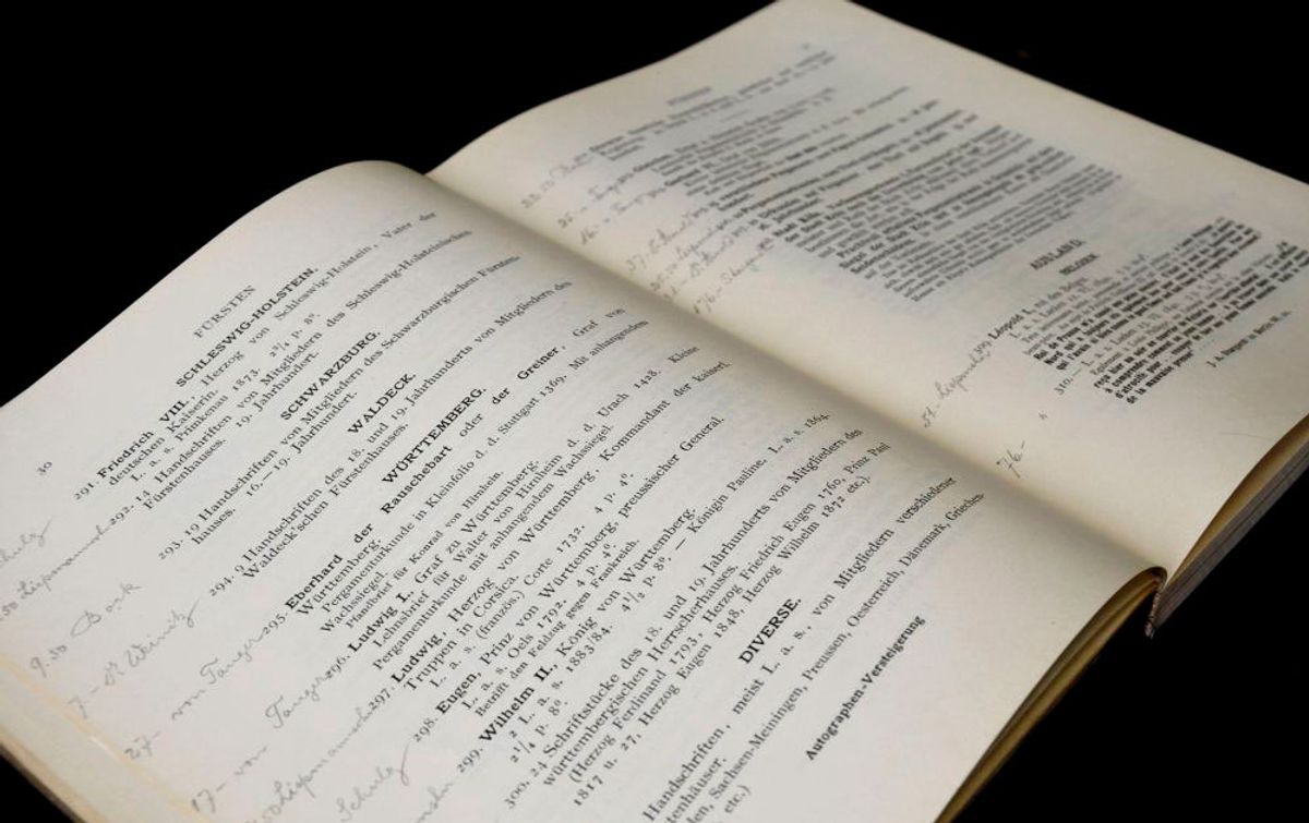 An auction catalogue for the sale of Alexander Meyer Cohn's autograph collection at J. A. Stargardt, Berlin, in October 1905 © SPK / Friederike Schmidt