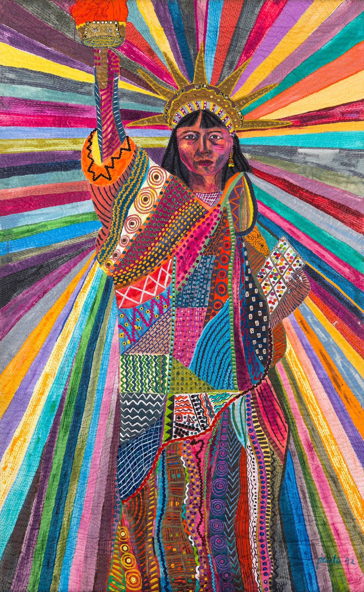 Pacita Abad's L.A. Liberty (1992) will feature in the fair's new Woven section dedicated to textile artists. Courtesy of Silverlens Galleries