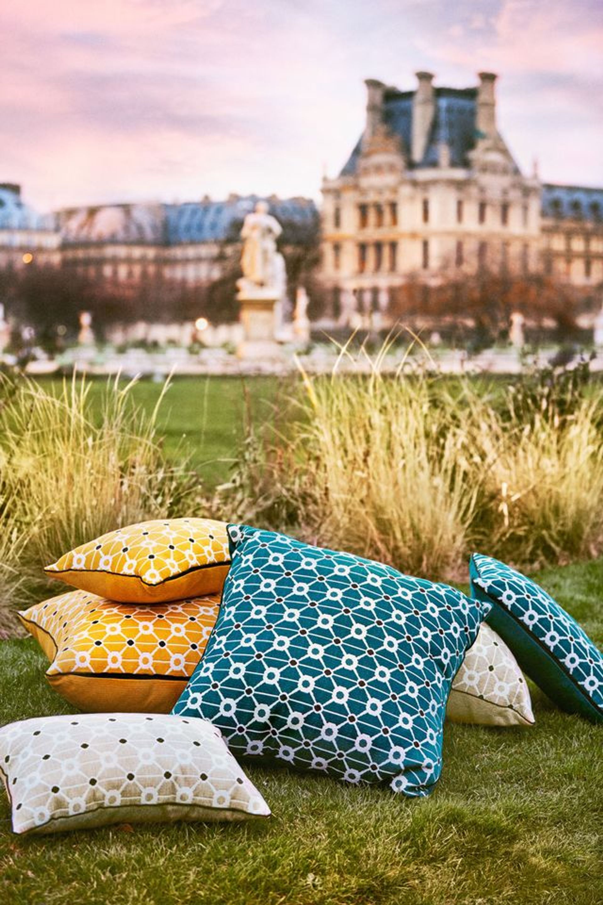 Home furnishings designed by Maison Sarah Lavoine are available to buy on the Louvre's new e-boutique, inspired by the neighbouring Tuileries Gardens in Paris Photo: © Musée du Louvre