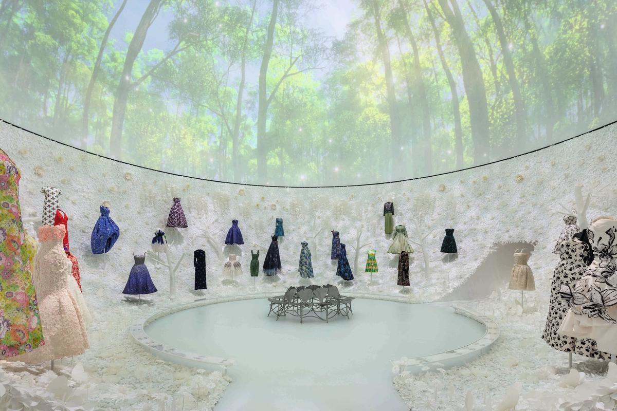 A display designed by OMA for the exhibition Christian Dior: Designer of Dreams in Seoul, the latest of several collaborations between the architects and the fashion house © Kyungsub Shin
