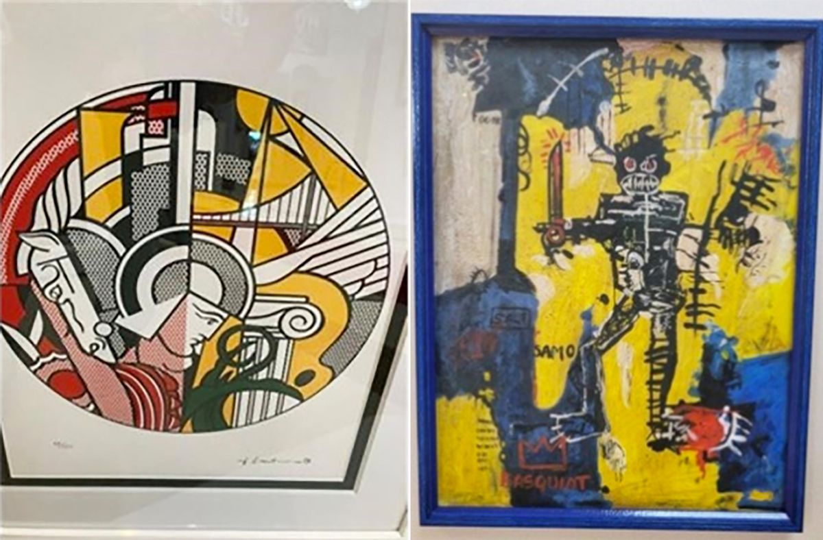 Daniel Elie Bouaziz allegedly sold counterfeit art out of his two galleries in South Florida, including works purportedly made by Roy Lichtenstein and Jean-Michel Basquiat. Courtesy the Department of Justice
