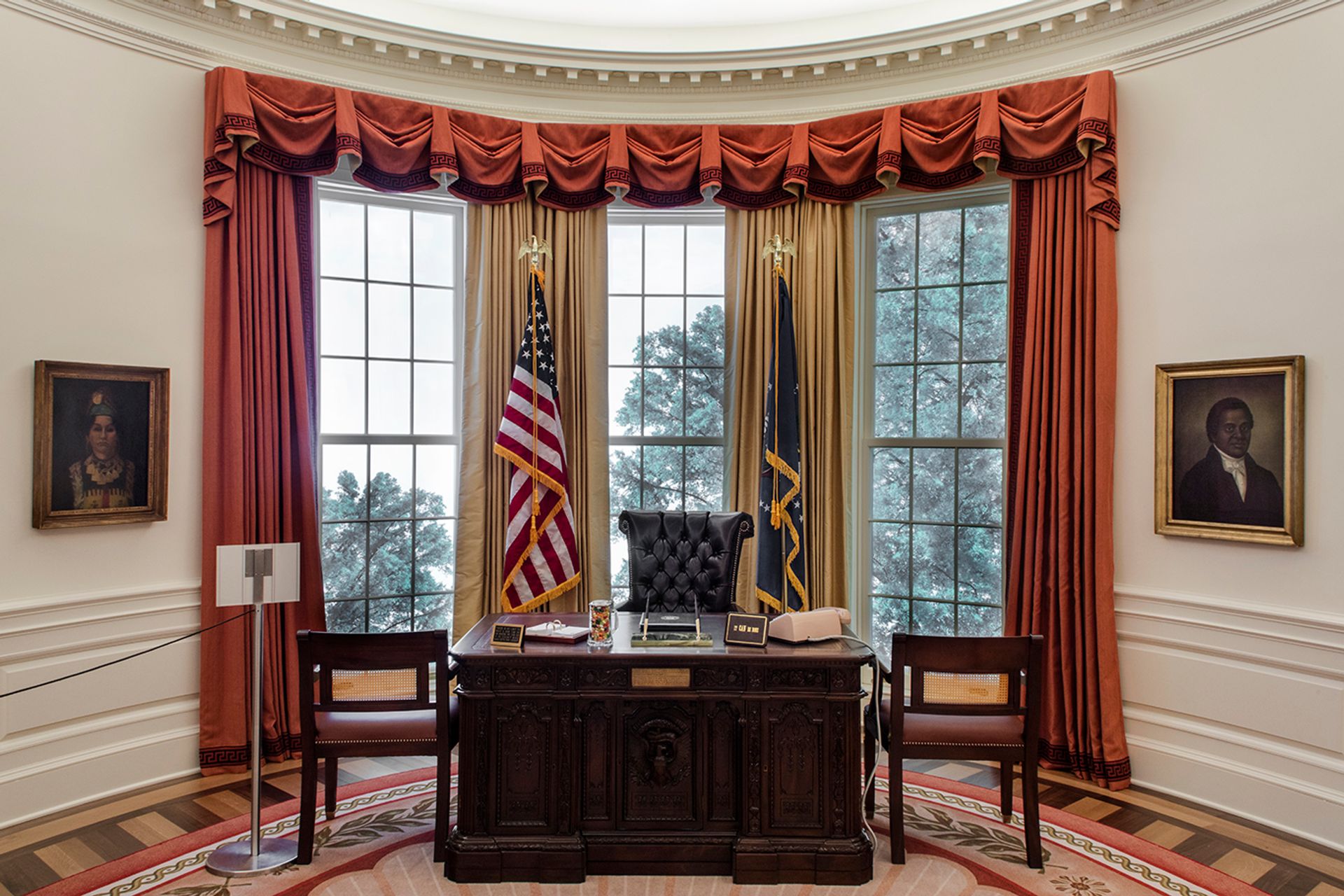 Visitors to the New-York Historical Society can enter a re-creation of the White House Oval Office Glenn Castellano, New-York Historical Society.