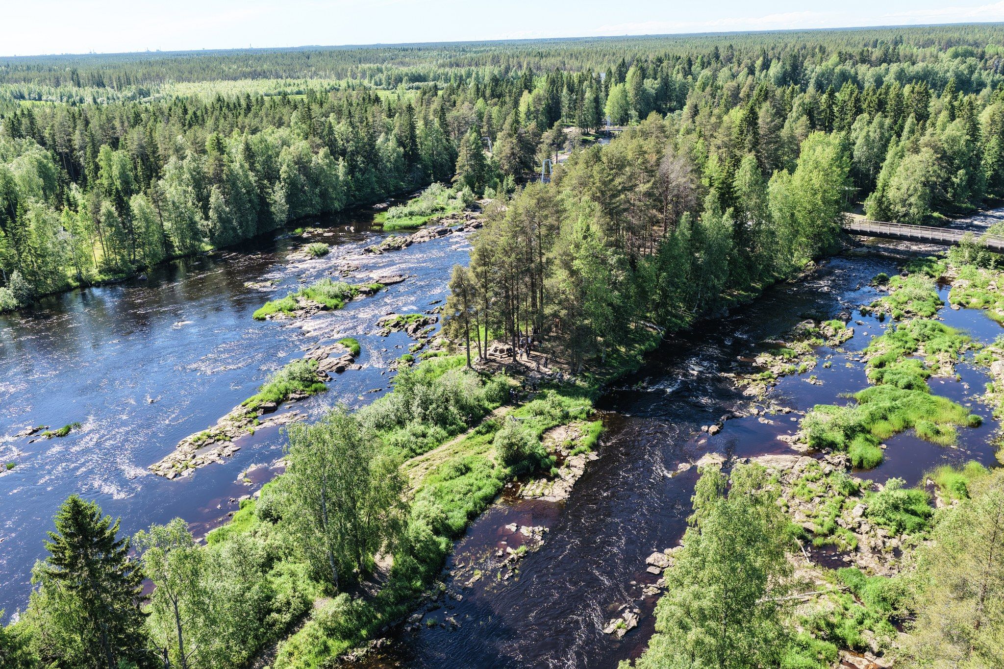 The Koiteli Rapids in Kiiminki, Finland, where Antti Laitinen's You Are Here (2026) is located Photo: Rosa Ruuskanen/Oulu 2026