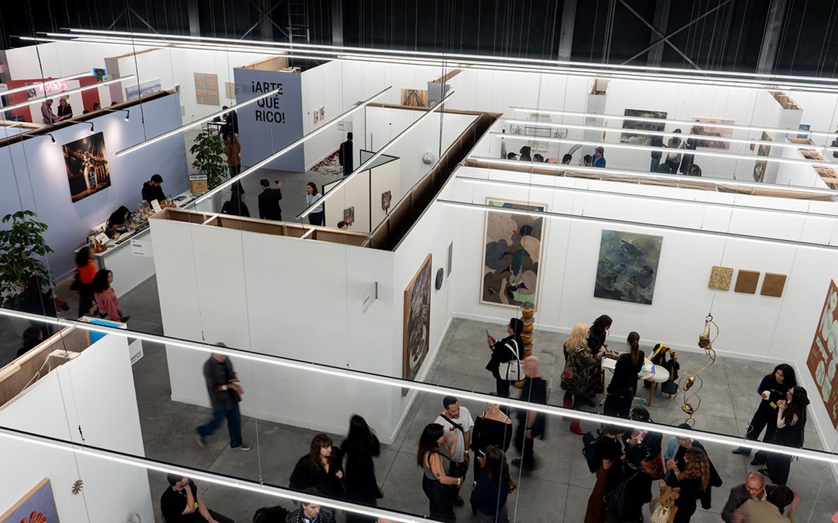Visitors at Feria Material in its new venue, Maravilla Studios Courtesy Feria Material