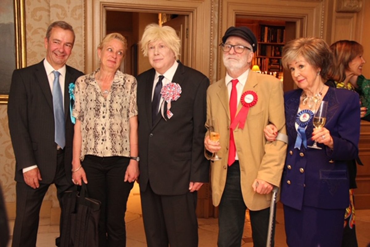 Louisa Buck with the prime Brexiteers Courtesy Fatima Maleki