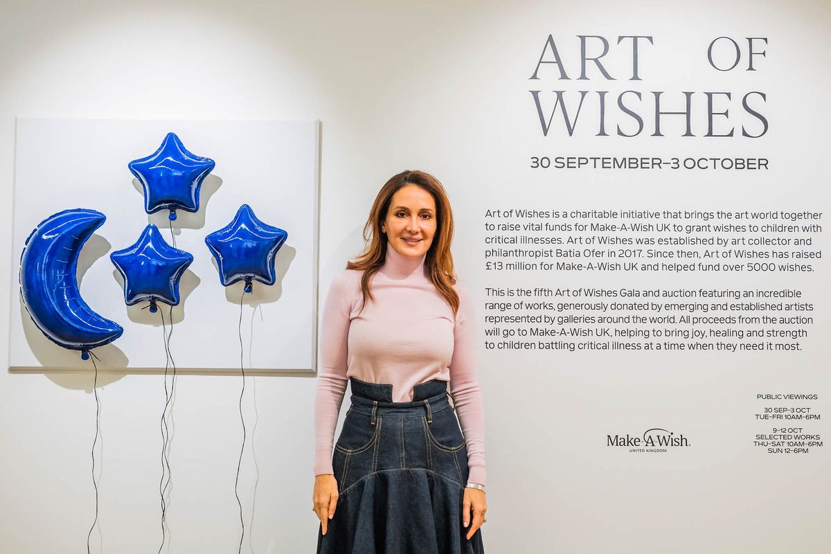 Batia Ofer, founder and Chair of Art of Wishes at the Phillips preview Photo: Guy Bell 