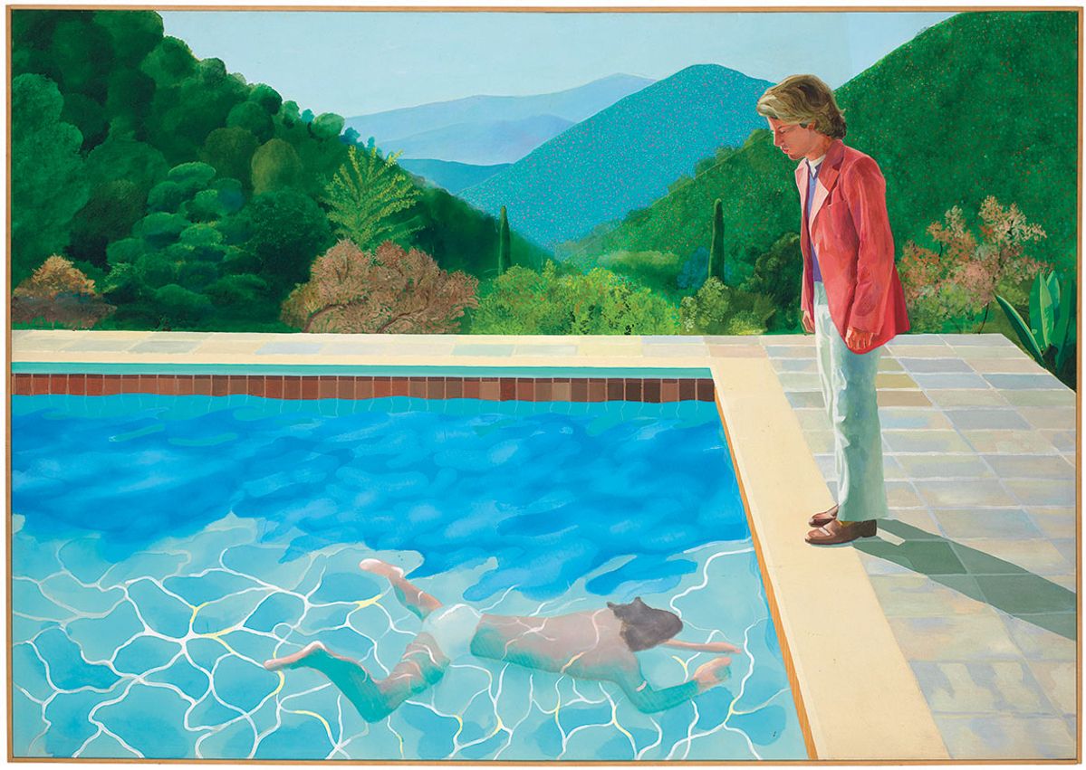Hockney’s Portrait of an Artist (Pool with Two Figures) carries an $80m estimate CHRISTIE’S IMAGES