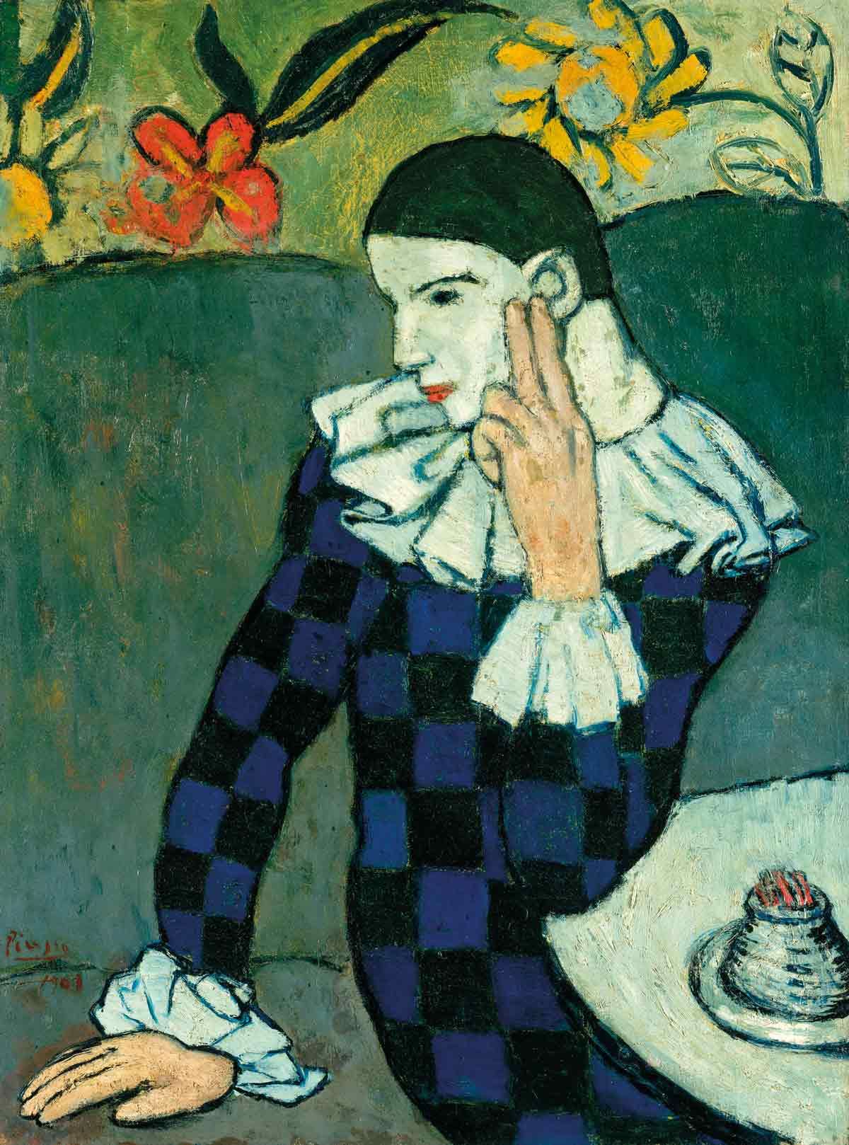 Picasso’s Arlequin Accoudé (1901) will be in the Beyeler’s blockbuster show next year Succession Picasso / ProLitteris, Zürich 2018. Photo ©The Metropolitan Museum of Art/Art Resource/Scala, Florence