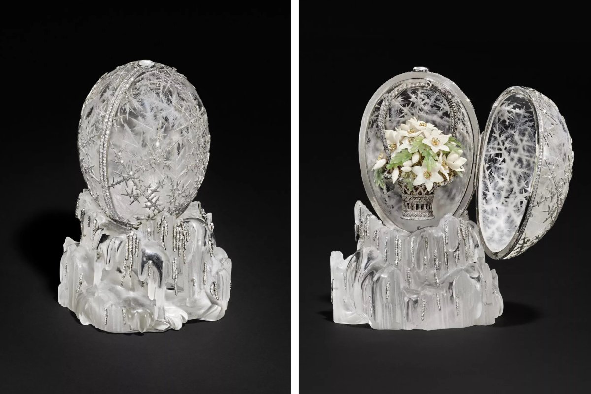 The egg was among around 50 commissioned by Russia’s imperial family between 1885 and the eve of the Russian Revolution in 1917
Courtesy of Christie's