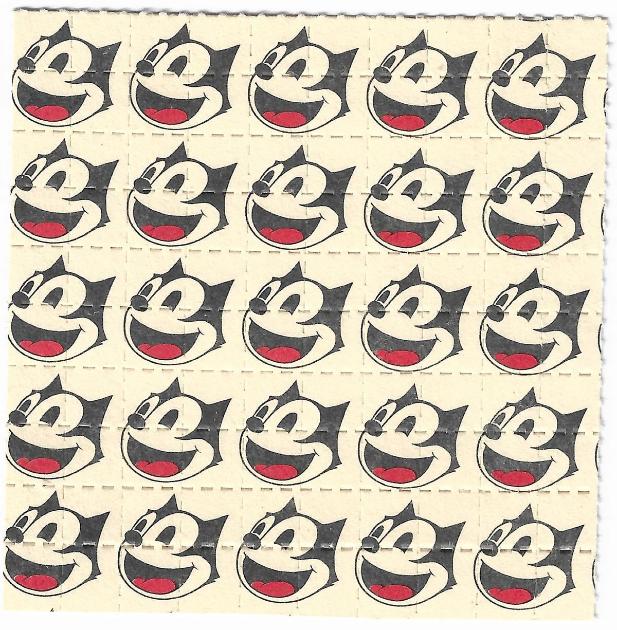 Anonymous Felix, 100 hits (1989), offset print on perforated LSD blotter paper Courtesy the Outside Art Fair