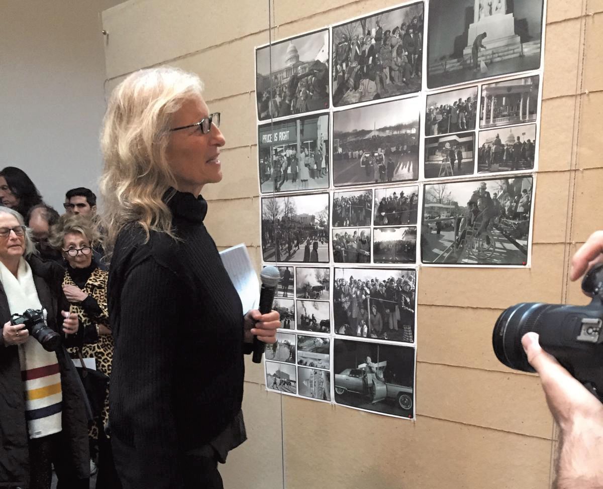 Annie Leibovitz talks the press through her photojournalistic work Photo: Max Williams