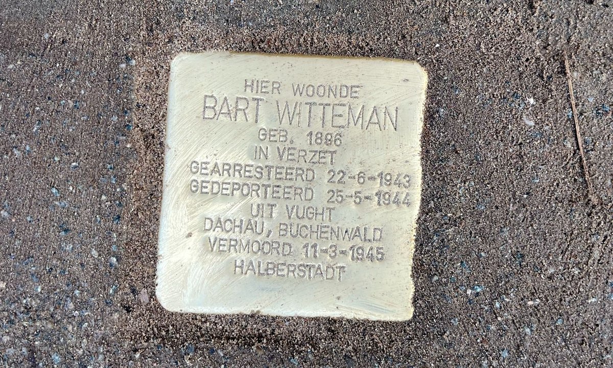 Haarlem Resistance hero commemorated with illicit 'stumbling stone'