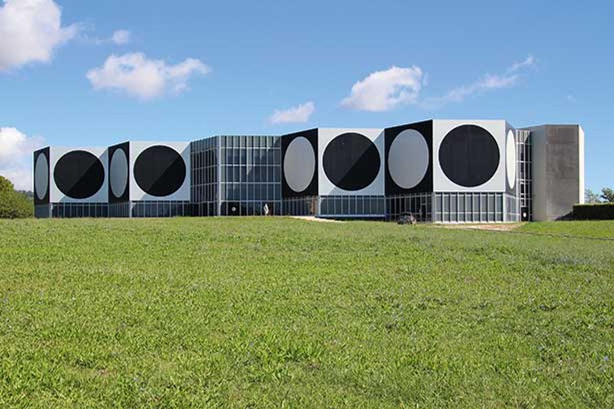 The striking Fondation Varesely building itself looks like an Op Art work
Photo: Virginia Hickley