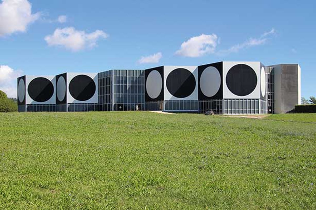 The striking Fondation Varesely building itself looks like an Op Art work
Photo: Virginia Hickley