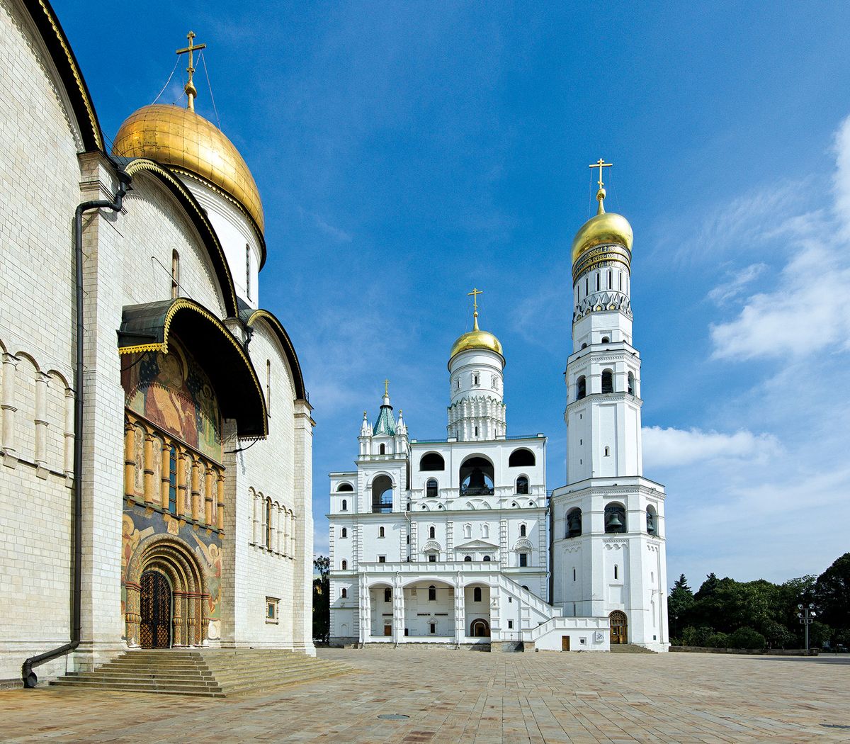 Restored masterpieces of the Moscow Kremlin Museums will be displayed at the Assumption Belfry (pictured) and Patriarch’s Palace Courtesy of the Moscow Kremlin Museums