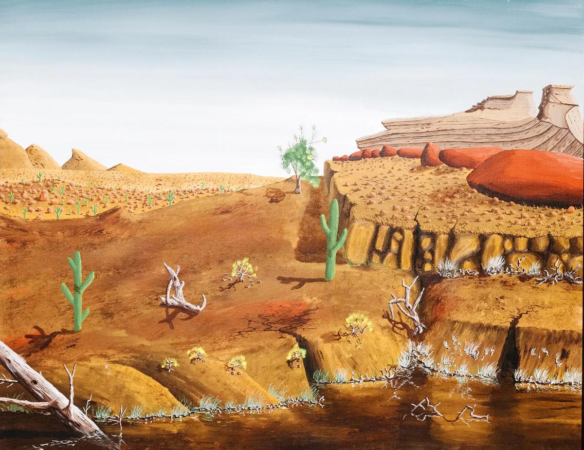 The disputed painting signed "Pete Doige" Image: Court documents