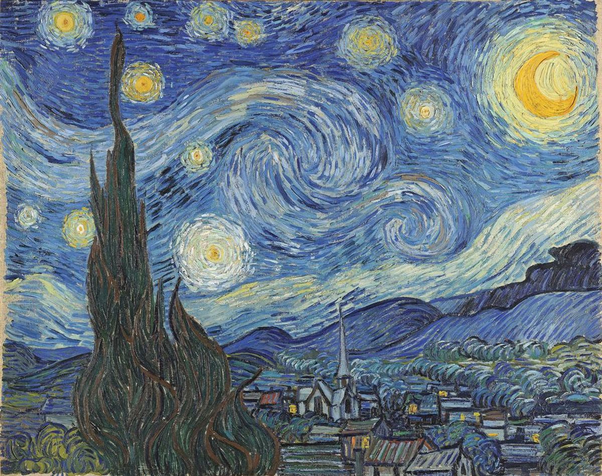 Van Gogh, Starry Night (painting), (June 1889) © Museum of Modern Art, New York Museum of Modern Art, New York, USA / Bridgeman Images