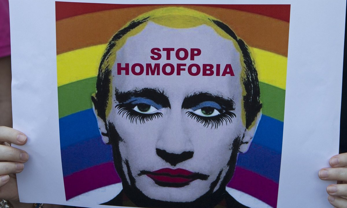 Image Of Putin Made Up Like A Gay Clown Banned In Russia