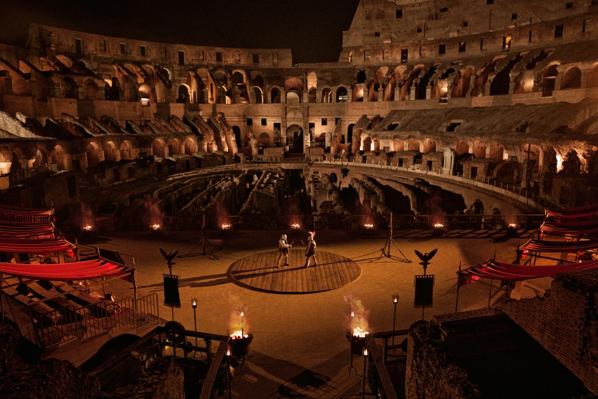 Visitors will be given tours around the Colosseum's underground passageways and watch mock-up battles Image: © Airbnb