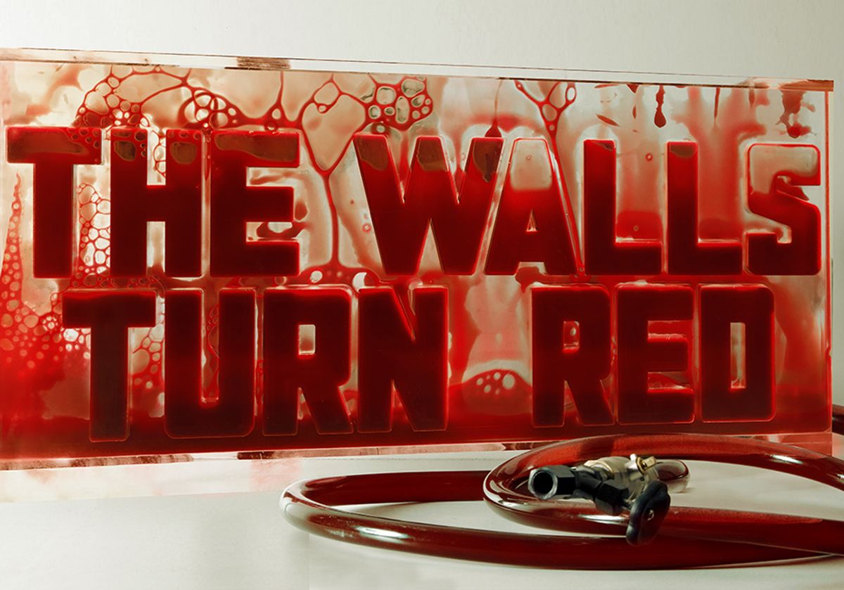 Andrei Molodkin, The Walls Turn Red (2018) Courtesy of the artist