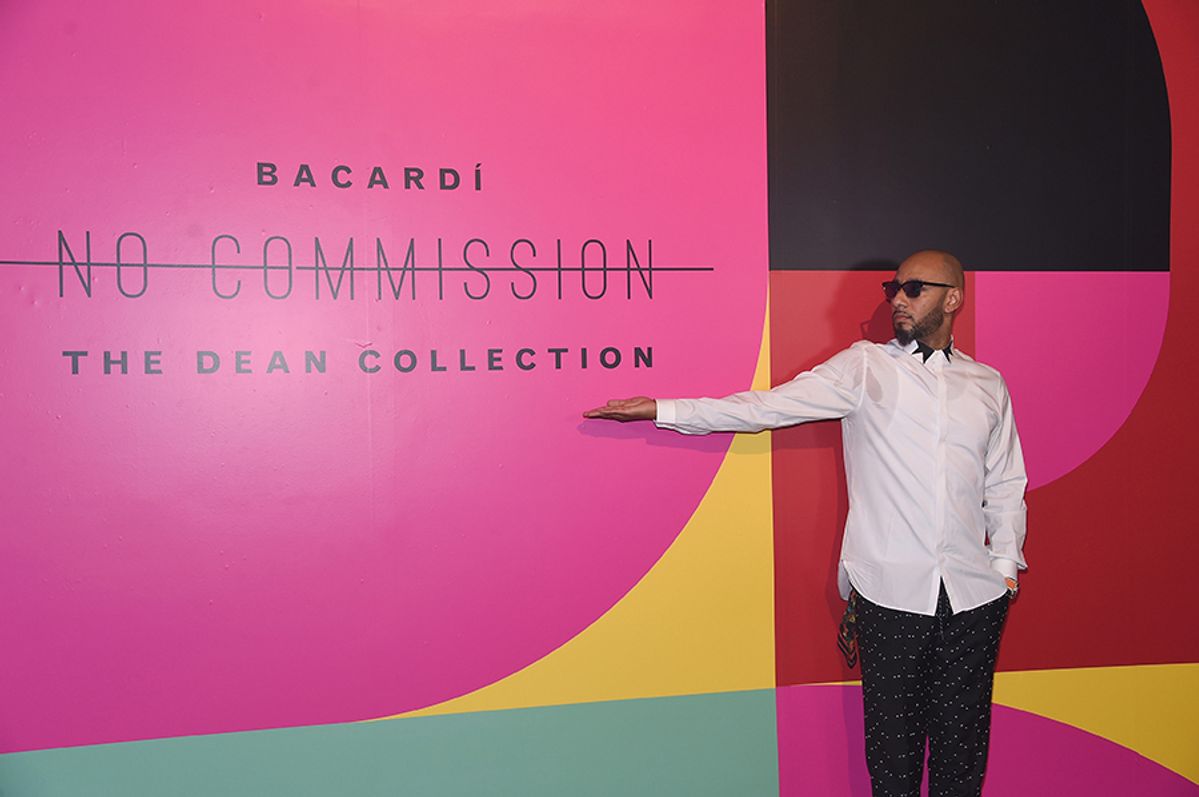 Swizz Beatz welcomes visitors to the No Commission fair Jamie McCarthy/Getty Images 2017, courtesy Bacardi