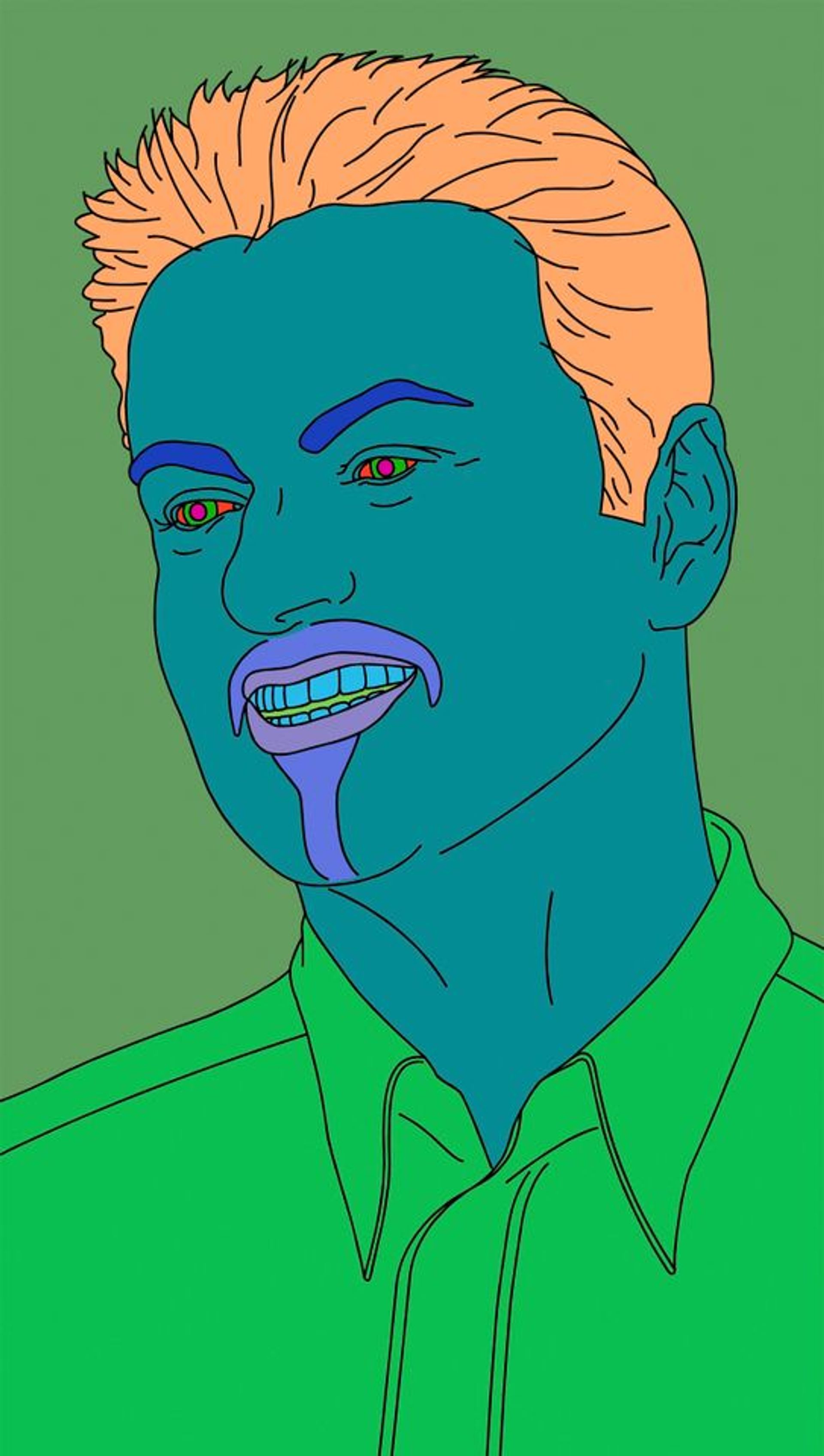 Michael Craig-Martin, Commissioned Portrait Untitled (George), 2007 Courtesy of Christie's