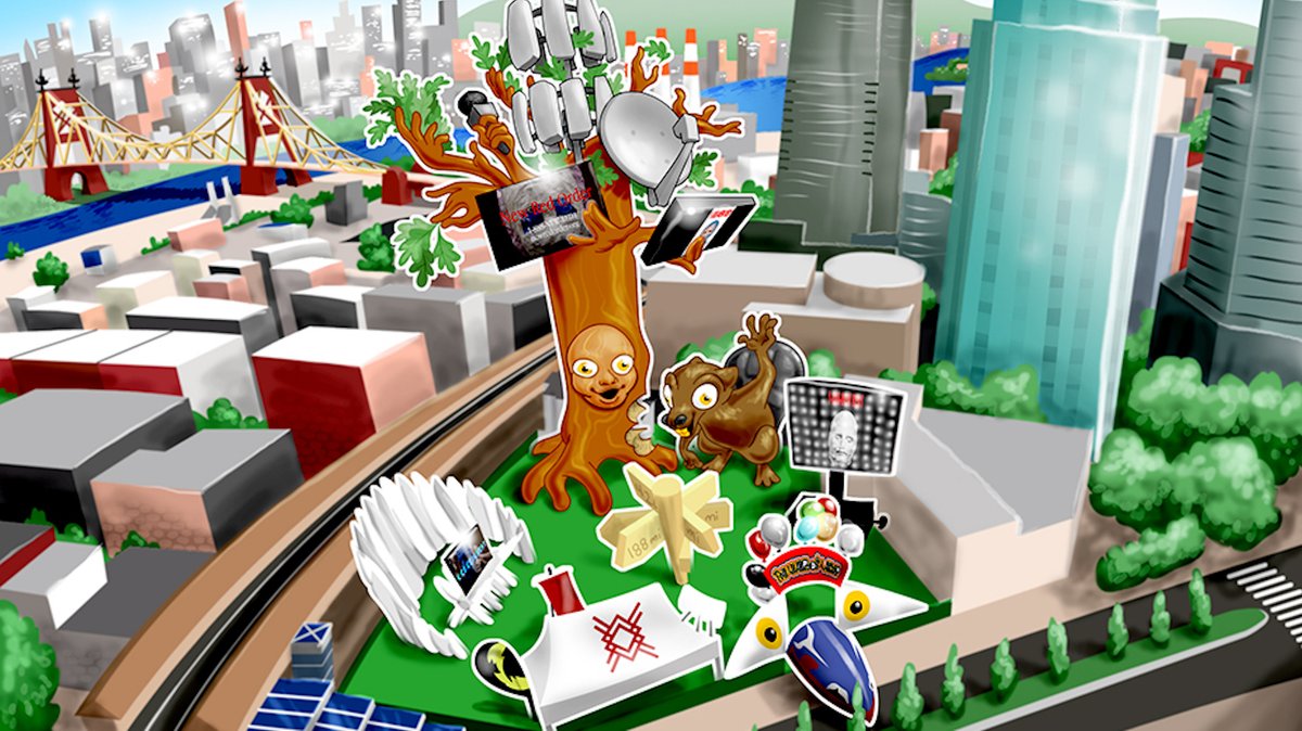 An illustration of New Red Order's The World's UnFair installation with Creative Time in Long Island City Image Courtesy of Creative Time New Red Order