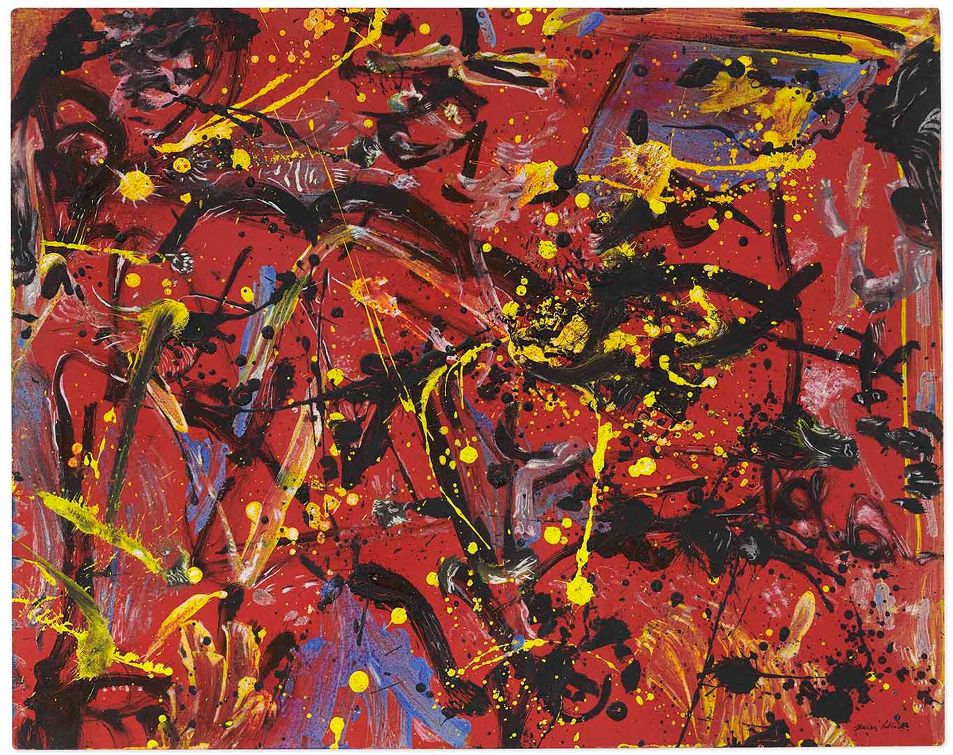 Jackson Pollock, Red Composition (1946), which sold at Christie's for $12m Christie's Images Ltd. 2020