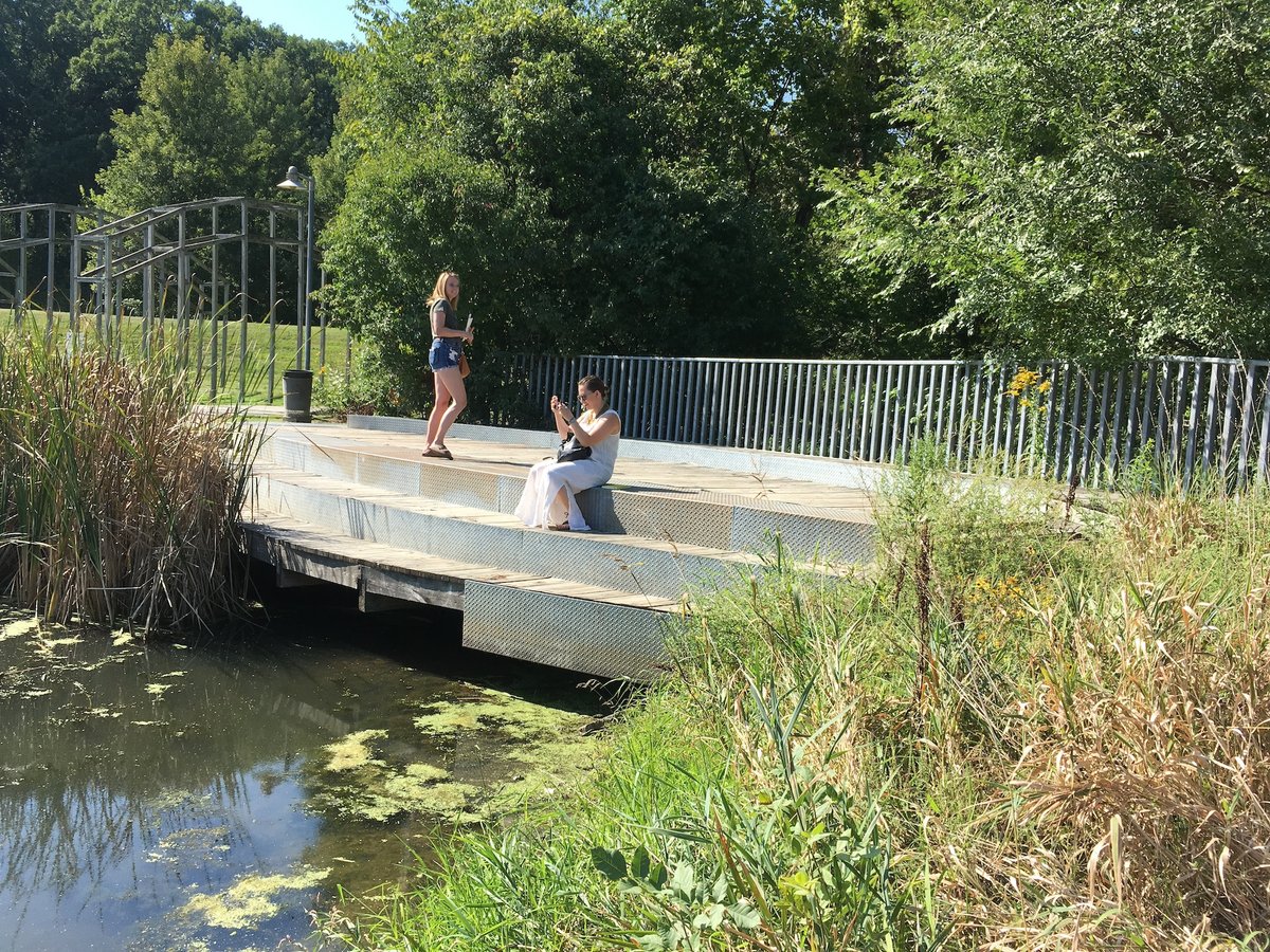 Mary Miss, Greenwood Pond-Double Site, Des Moines, Iowa, 1996. Photo © Mary Miss courtesy The Cultural Landscape Foundation