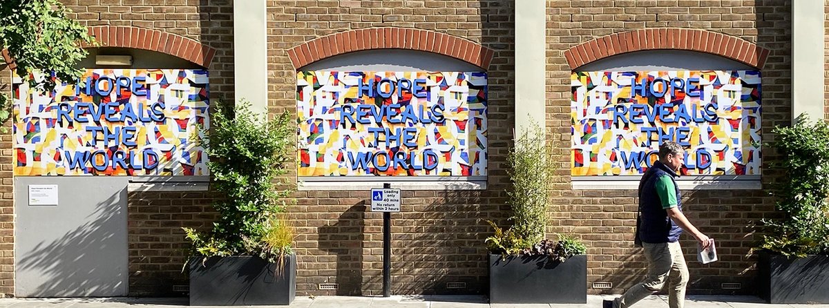 Mark Titchner's posters are now displayed around London Bridge Station © Mark Titchner