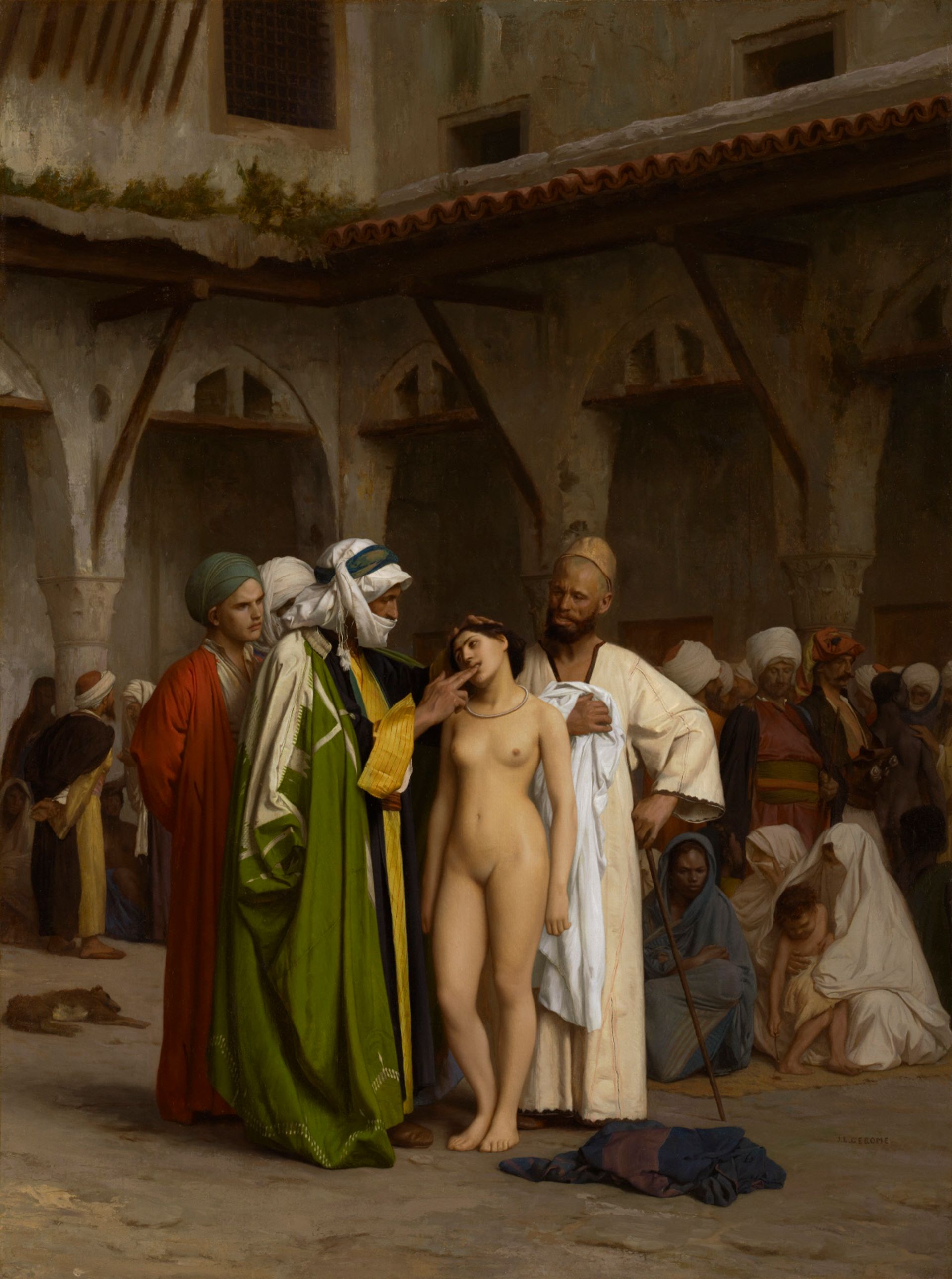 Jean-Léon Gérôme’s Slave Market (1866) is in the collection of the Clark Art Institute in Williamstown, Massachusetts 