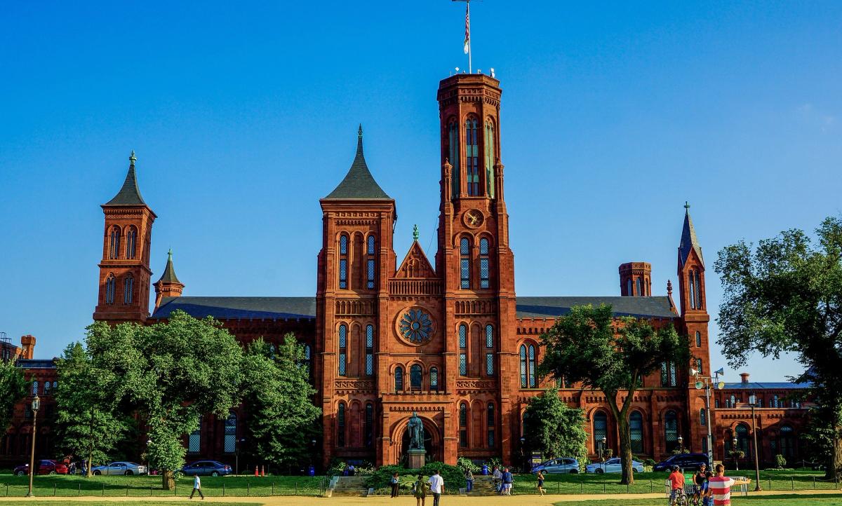 The Smithsonian Castle, Washington, DC Photo: Nate Lee, via Wikimedia Commons