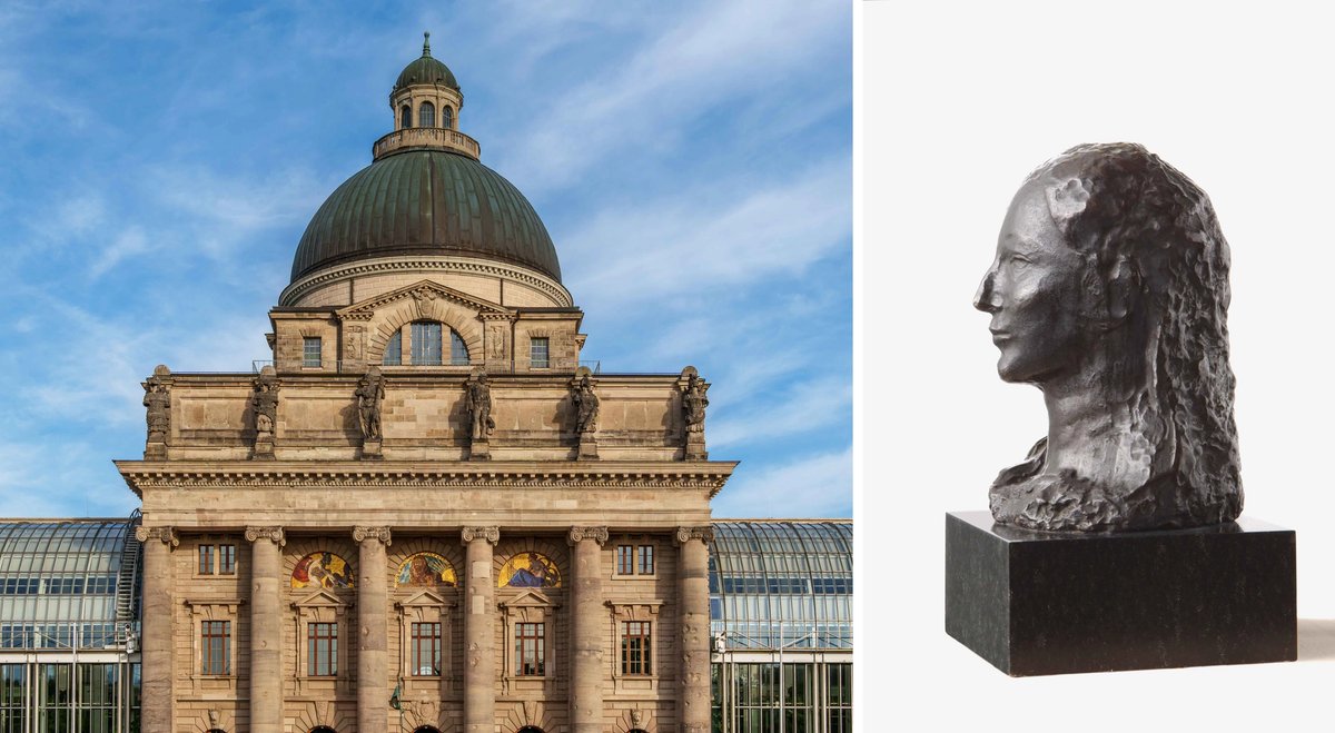 Left: The reforms were approved by the Bavarian cabinet, which meets at the Bavarian State Chancellery. Right: Pablo Picasso’s Fernande/Beatrice (1905), which will be returned to the heir of the Jewish dealer Alfred Flechtheim
© Succession Picasso / VG Bild-Kunst, Bonn 2026