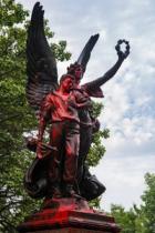 At a Los Angeles exhibition, contemporary artists face off with decommissioned Confederate statues
