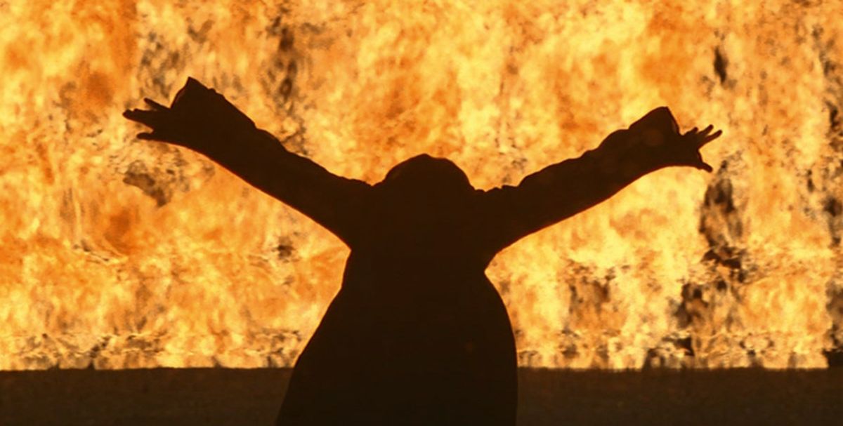 A still from Bill Viola’s Fire Woman (2005) A still from Bill Viola’s Fire Woman (2005). Photo: Kira Perov; courtesy of Bill Viola Studio