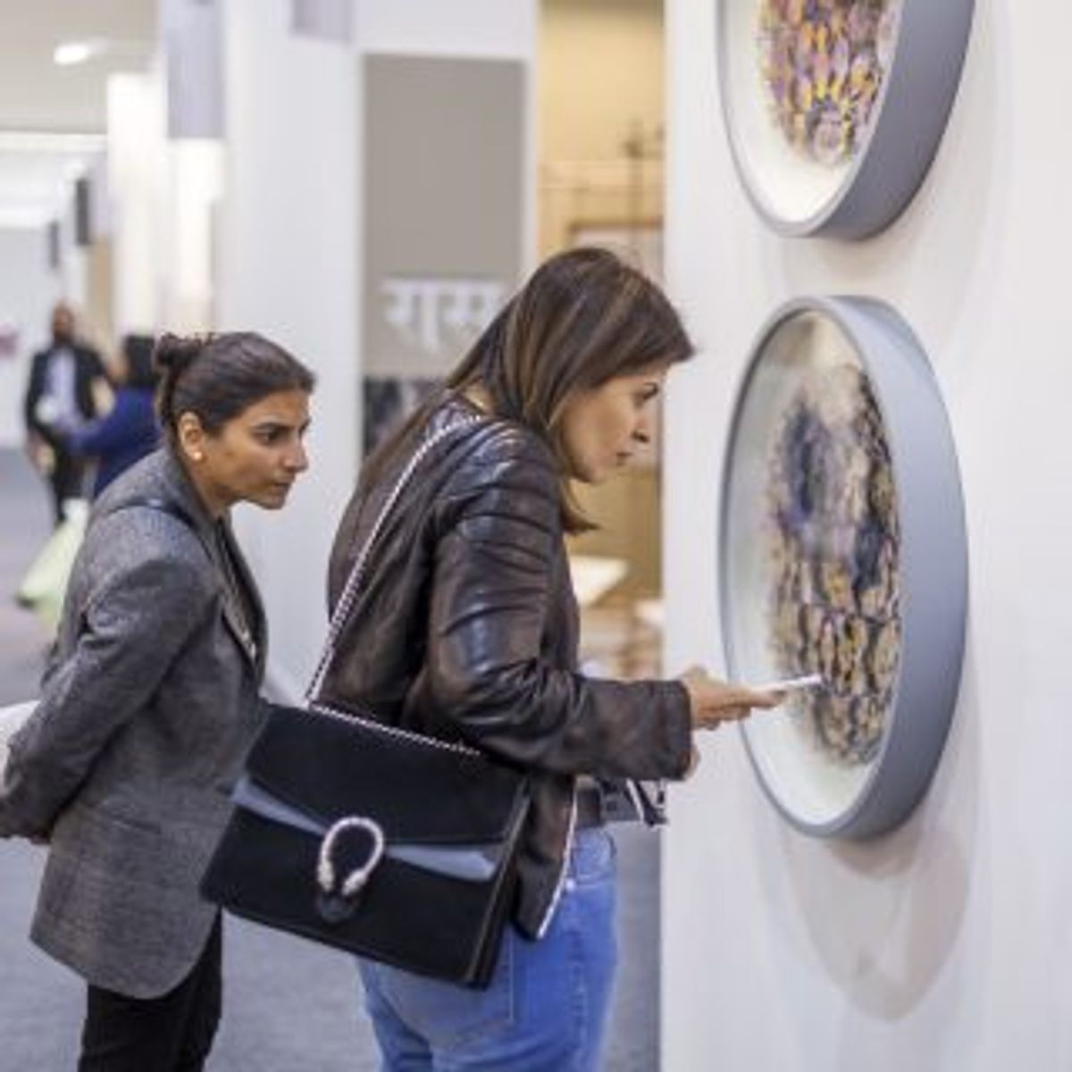 Visitors to the 11th edition of the India Art Fair © India Art Fair