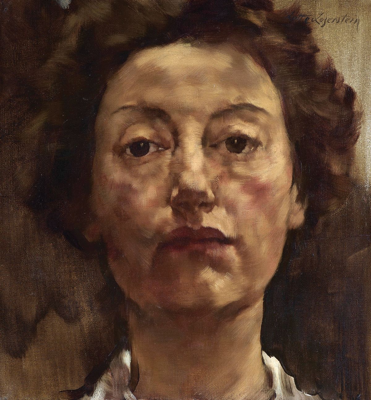 Lotte Laserstein, Self-portrait en face (1934-35) Courtesy of Agnew's