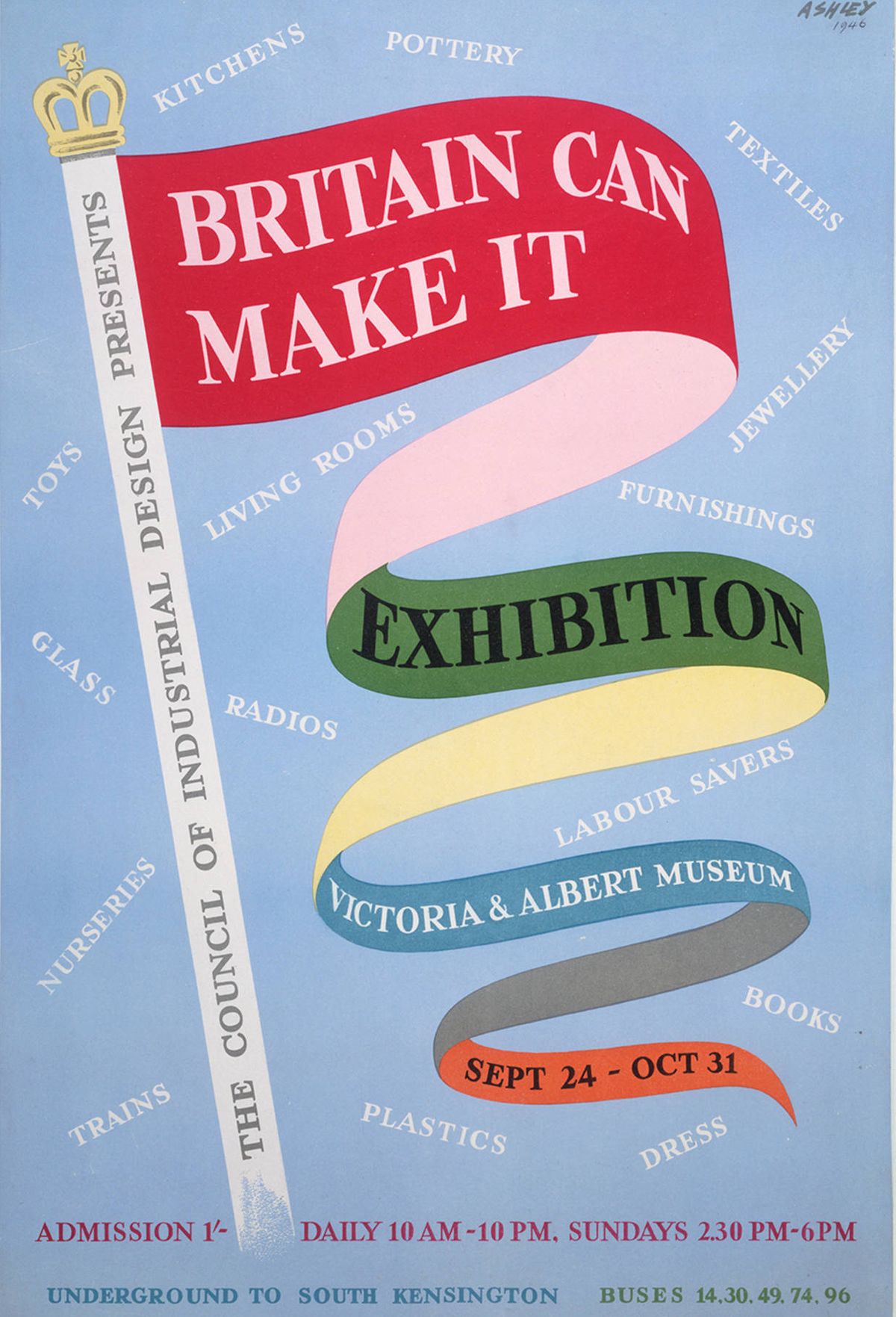 Britain Can Make It, poster, Ashley Havinden, (1946) © Victoria and Albert Museum, London