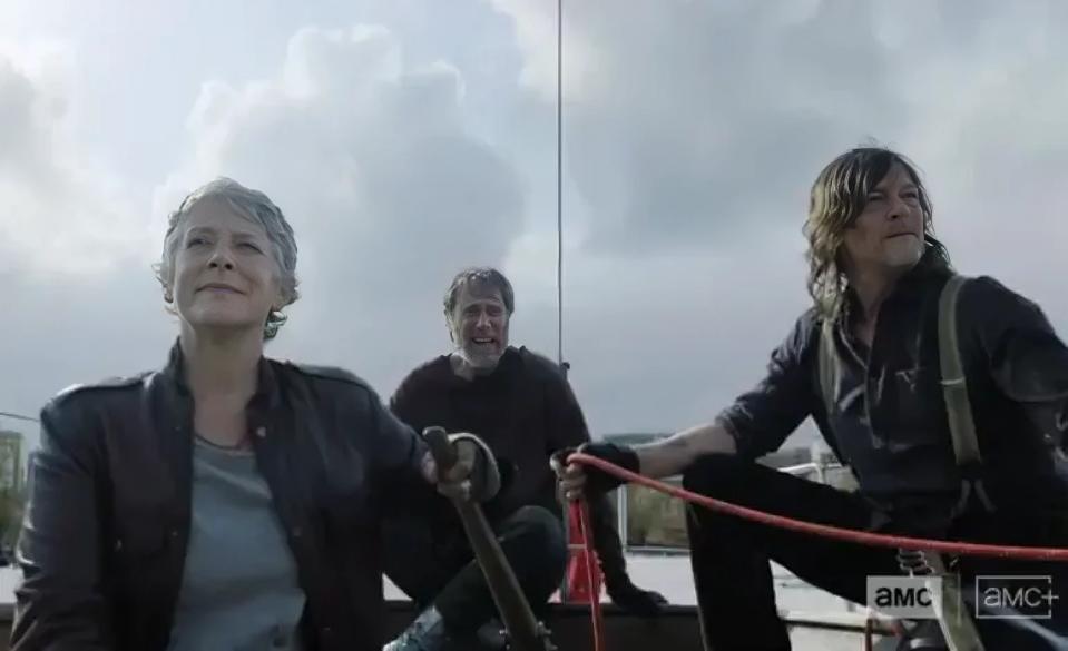 Daryl, Carol, and Julian on the boat crossing the Thames River.