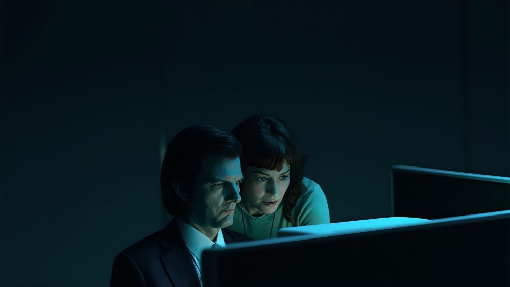 Adam Scott and Britt Lower.