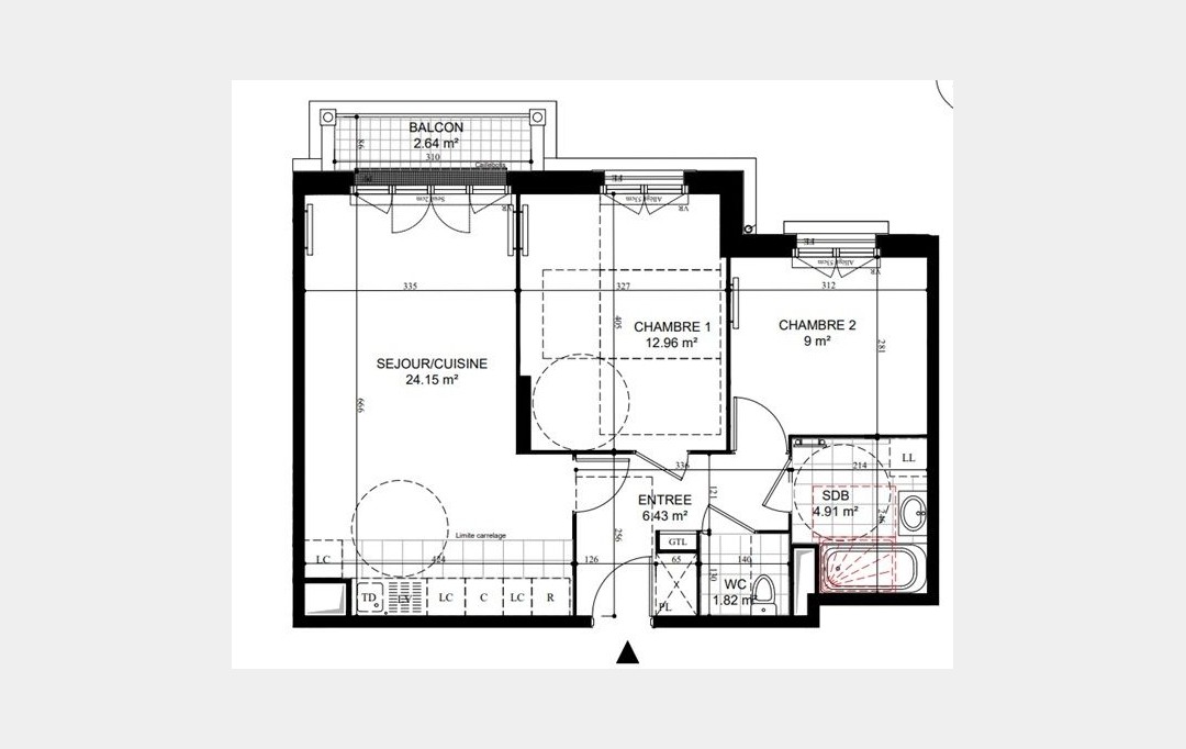 Appartement 3 pièces 59 m² · à Montreuil · 59 m² · 263 500 €